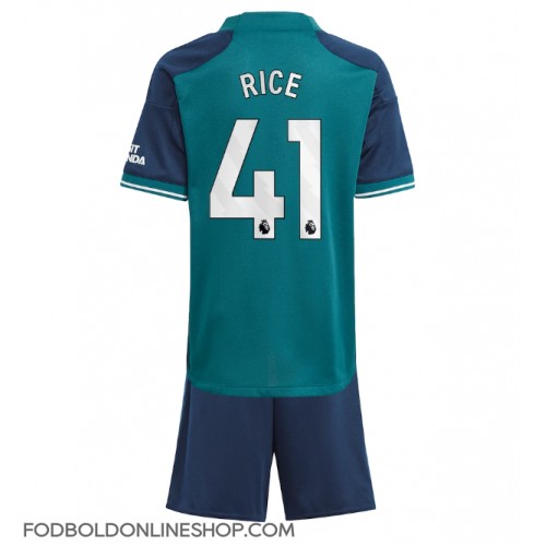 Arsenal Declan Rice #41 Tredje trøje Børn 2023-24 Kortærmet (+ Korte bukser)